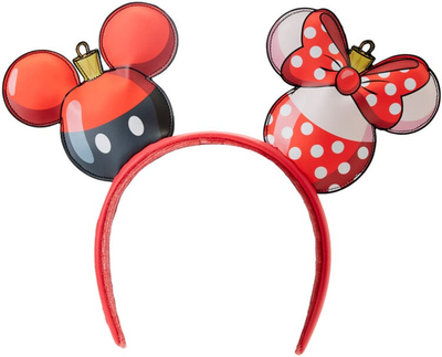 Obręcz do włosów Loungefly Disney Mickey & Minnie Wigilia z uszkami (671803438170)