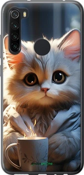 Чехол на Xiaomi Redmi Note 8 White cat "5646u-1787-70447"