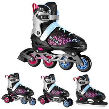 Роликовые коньки Nils Extreme Brave 4 в 1 NH18190A 29-33 S Розовые (5907695556926)
