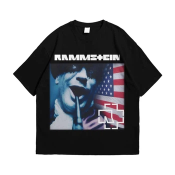 Футболка с принтом Rammstein America 2XL Черный Ф Ram001-Ч 2XL