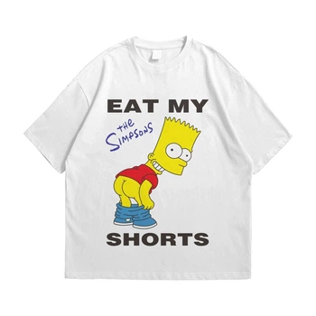 Футболка с принтом Симпсоны Eat My Shorts 2XL Белый Ф Мульт041-Б 2XL