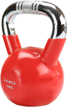 Kettlebell HMS zeliwny gumowany 10 kg czerwony KTC10 (5907695524260)