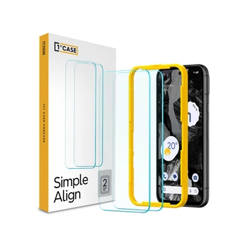 Защитное стекло 1stcase SimpleAlign Tempered Glass 2-pack для Google Pixel 8a Clear (SLA3005)