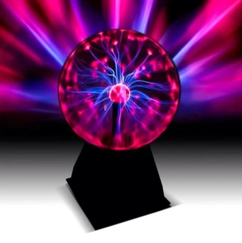 Универсальный светильник плазменный шар Тесла с молниями Plasma Light ночник лампа для детей , диаметр 12 см
