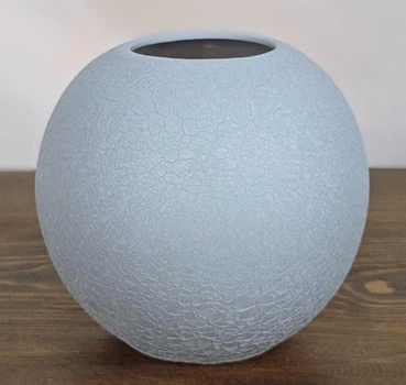Ваза Nana Ceramics Шар шелк Сіра 16 см