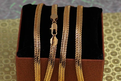 Цепь Xuping Jewelry коса 50 см 6 мм золотистая