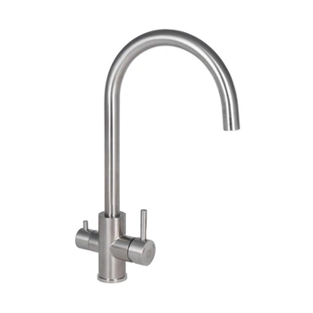 Смеситель для кухни c подключением фильтра Lidz Aria 020F LDARI020FNKS43365 Nickel