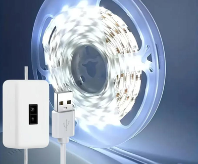 Светодиодная лента с датчиком движения 3 м USB подсветка холодный белый