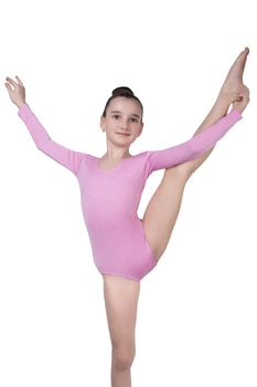Купальник для танцев и гимнастики Dance & Sport N 6029 бифлекс L/122-128 Розовый