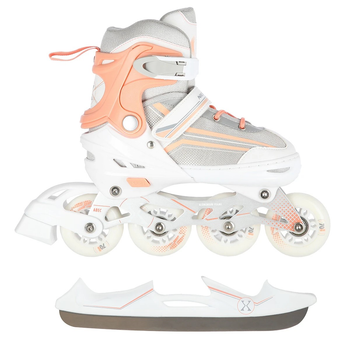 Роликовые коньки Nils Extreme 2 в 1 NH18190 29-33 S Бело-Розовые (5907695589252)