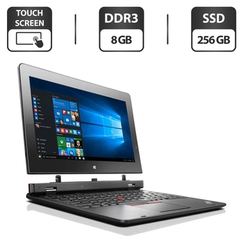 Ноутбук-трансформер Б-класс Lenovo ThinkPad Helix 20CH / 11.6" (1920x1080) TN Touch / Intel Core M-5Y10 (2 (4) ядра по 0.8 - 2.0 GHz) / 8 GB DDR3 / 256 GB SSD / Intel HD Graphics 5300 / WebCam / LTE / Windows 10 Pro б/у