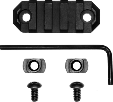 Планка GrovTec для M-LOK алюміній на 5 слотів Weaver Picatinny