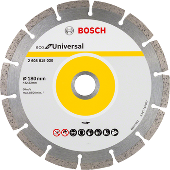 Алмазный отрезной диск Bosch ECO Universal 180 x 22.23 мм Сегментный (2608615030)