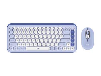 Комплект (клавиатура, мышь) беспроводной Logitech Pop Icon Combo Lilac (920-013078)