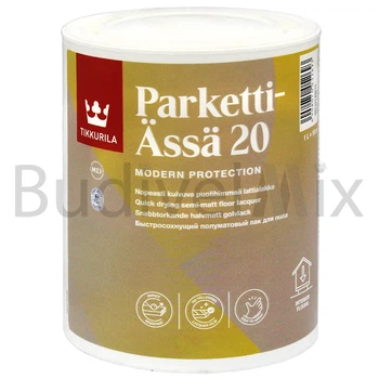 Лак паркетний Tikkurila Parketti Assa 20 акриловий для внутрішніх робіт 1 л напівматовий