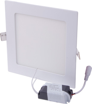 Встраиваемый LED светильник 12W 220V 840lm 4500K 170x170x7,5mm IP40 белый [l0860005] E.NEXT e.led.mp.Square.R.12.4500 