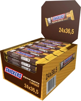 Шоколадный батончик Snickers Creamy 36,5 г х 24 шт