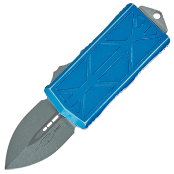 Нож автоматический Microtech Exocet Double Edge (длина: 142мм, лезвие: 50мм), синий