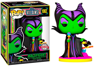 Фігурка Funko Pop! Disney Villains Maleficent Black Light Exclusive 9 см (889698603966)