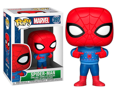 Фігурка Funko Pop! Marvel Holiday Spider-Man with Ugly Sweater 8 см (889698339834)