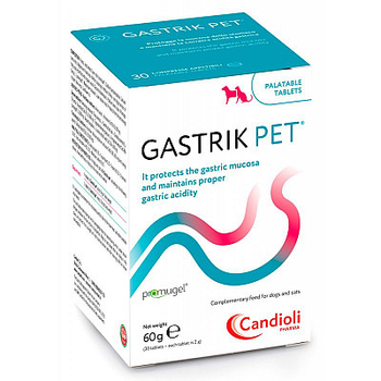 Candioli Gastrik Pet (Гастрик Пет) таблетки при заболеваниях ЖКТ у собак и кошек, 30 табл