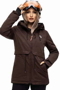 Горнолыжная куртка женская Freever AF 21767 коричневая XS