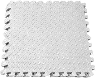 Мат-пазл EasyFit SwallowTail EVA 120х120х1 см татами ластівчин хвіст для спортзалу, єдиноборств, фітнесу тренувань, даянг, будо-мат EF-1950-W Білий