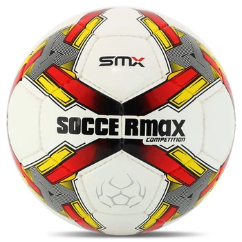 Мяч футбольный №5 PU ламин. SOCCERMAX (№5, 5 сл., сшитый вручную) (FB-4194_Белый-Красный)