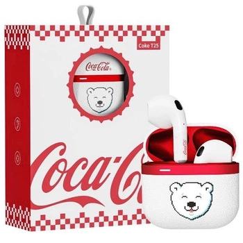 Беспроводные наушники Coca-Cola T25 (Белые)