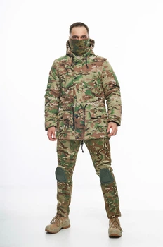 Комплект мужской зимний теплый: Парка зимняя мультикам+теплые штаны Protect мультикам. Бафф мультикам в ПОДАРОК! (434865826/M)