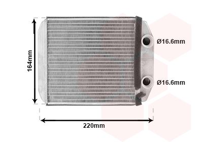 Радіатор пічки Renault Clio IV/Logan II 12- - 43016701 VAN WEZEL