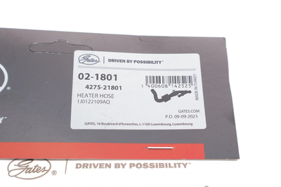 Патрубок радіатора VW Bora/Golf IV 1.8T 97-05 - 02-1801 GATES