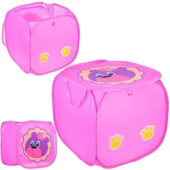 Корзина для игрушек складная Shantou M 2508 P с крышкой и ручками, Мишка, 45 см