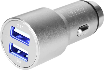 Автомобильное зарядное устройство в прикуриватель UFT CC1 2xUSB Silver (UFTCC1Silver)
