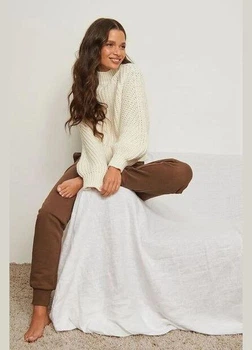 Вязаный зимний женский свитер, джемпер NA-KD Knitted Sweater XS Белый