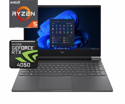 Ноутбук (2024) игровой HP Victus 15 R5-8645HS/ 16GB / 512GB/ Win11x Licensed/ RTX4050 / 15.6" 144Hz