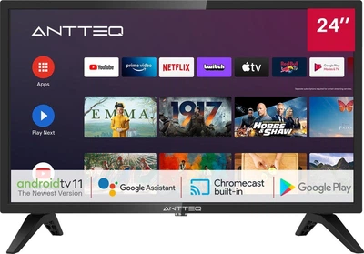 Телевізор 24 дюйми Antteq AG24F1DCU (Android TV Wi-Fi Bluetooth — W24-GE2670) Б/В