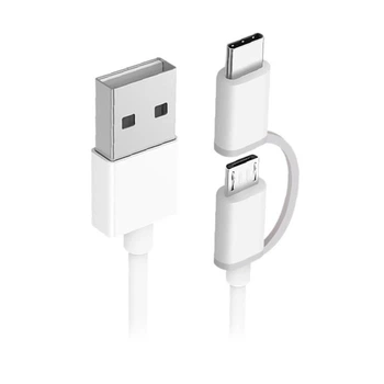 Кабель Xiaomi ZMI 2 в 1 USB - Micro-USB/Type-C/30 см Белый