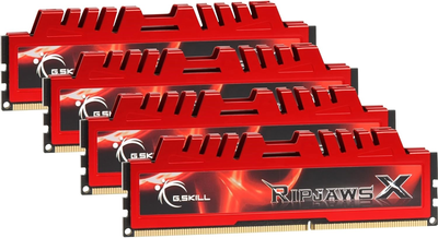 Оперативная память G.Skill DDR3-1333 32768MB PC3-10666 (Kit of 4x8192) Ripjaws-X Red (F3-10666CL9Q-32GBXL)