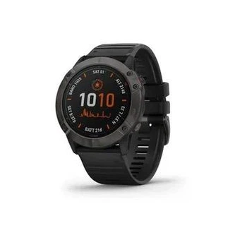 Смарт-годинник Garmin Fenix 6X Pro Solar Titanium Carbon Grey DLC with Black Band (010-02157-21/26)