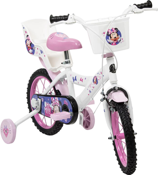 Rower dziecięcy Huffy Disney Minnie 14" 24951W White/Pink (0324472495134)