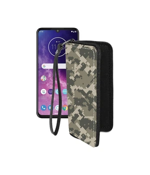 Чохол-гаманець з екошкіри для телефону Motorola One Zoom Хаки-зелений