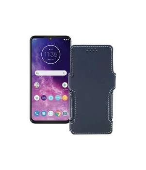 Чохол-книжка з екошкіри для телефону Motorola One Zoom Чорний глянець