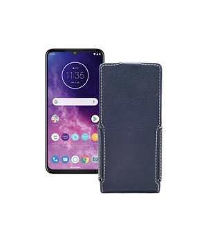 Чохол-флип з екошкіри для телефону Motorola One Zoom Чорний глянець