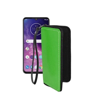 Чохол-гаманець з екошкіри для телефону Motorola One Zoom Зелений