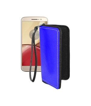 Чохол-гаманець з екошкіри для телефону Motorola Moto M (xt1663) Синій