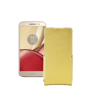 Чохол-флип з екошкіри для телефону Motorola Moto M (xt1663) Золотий