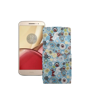 Чохол-флип з екошкіри для телефону Motorola Moto M (xt1663) Кола-кольорові