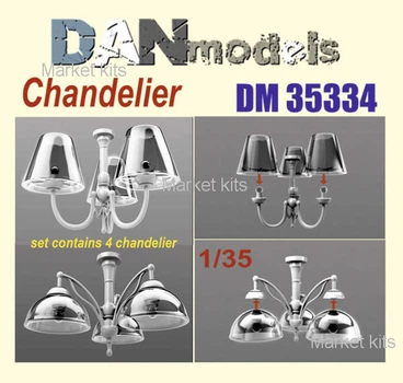 Аксессуары для диорамы. Люстры 4 шт. 1:35 DAN models (DAN35334)