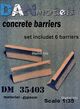 Бетонные заграждения / набор для блокпоста, 6 шт. 1:35 DAN models (DAN35403)